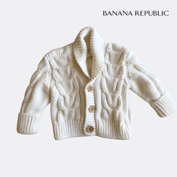 Banana Republic Baby Cardigan – Size 18-24 Months – White – Excellent Condition - Picture 1 of 7